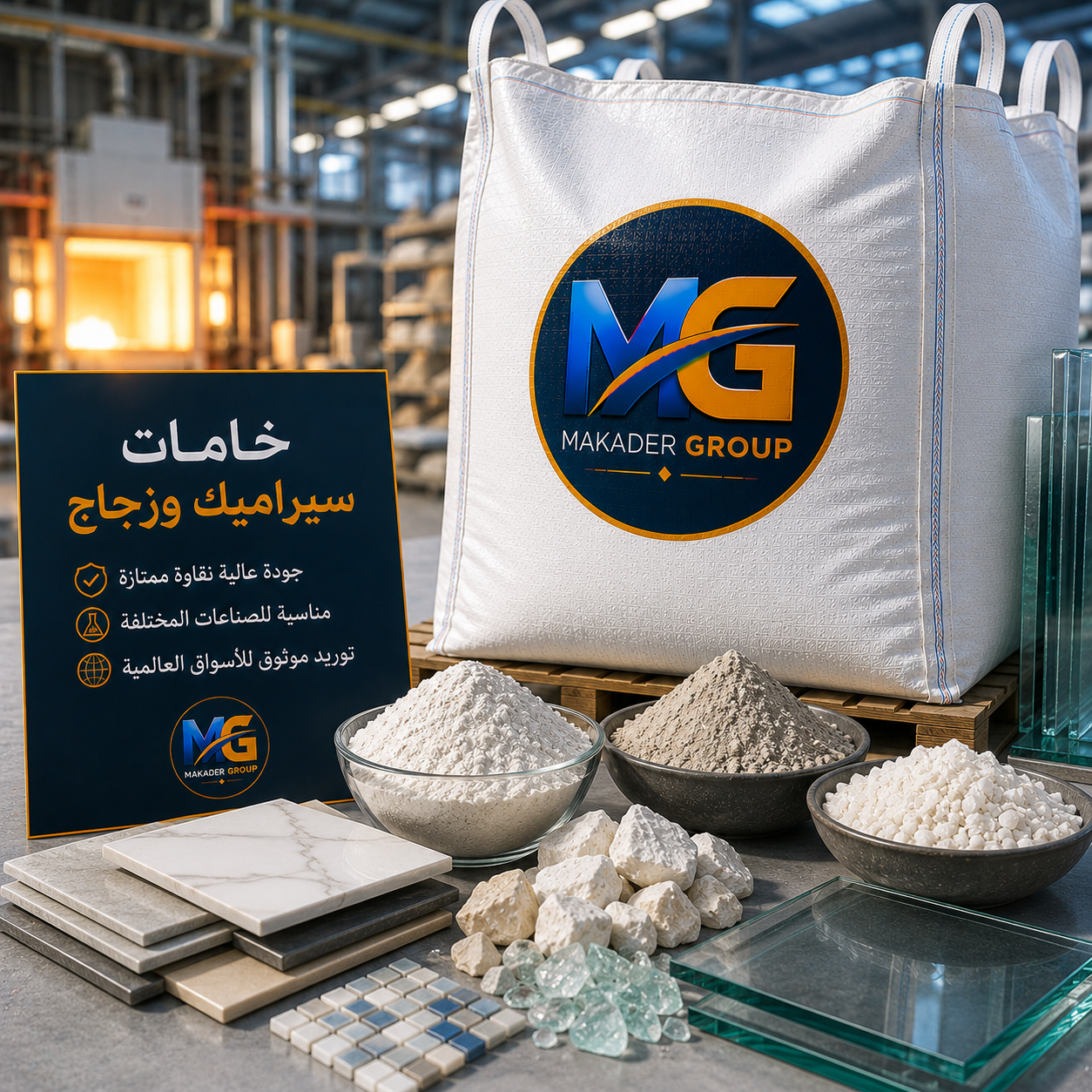 خامات سيراميك وزجاج