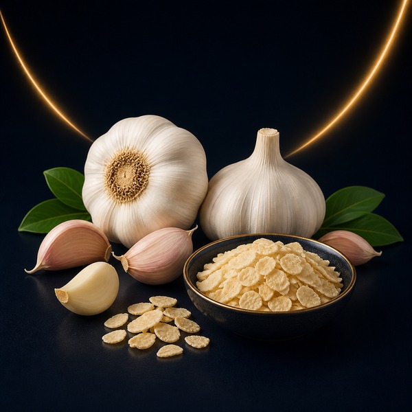 ثوم طازج ومجفف